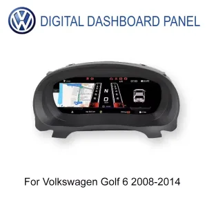 مجموعة عدادات فولكس واجن جولف 6 الرقمية 2008-2014 12.3 بوصة IPS LCD مقاس 12.3 بوصة