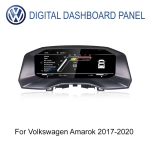 لوحة عدادات فولكس واجن أماروك الرقمية 2017-2020 من المنظر الأمامي شاشة IPS LCD مقاس 12.3 بوصة