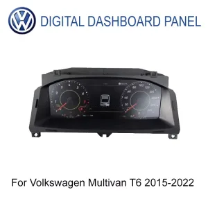 لوحة العدادات الرقمية T6 T6 من فولكس واجن مالتيفان 2015-2022 مقاس 12.3 بوصة IPS LCD