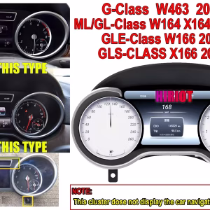 مجموعة العدادات الرقمية لمرسيدس ML GL 2012-2015 | 12.3 ″ CarPlay، Android Auto
