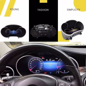 مجموعة عناصر مرسيدس C GLC الرقمية لعام 2017 W205 NTG 5.0 | 12.3 ″ CarPlay