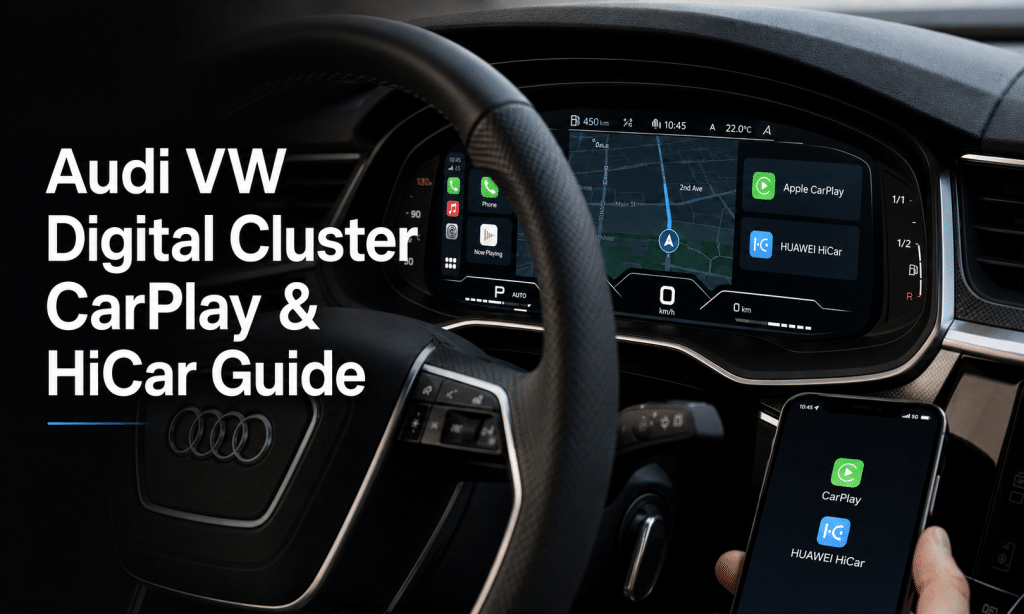 Connect Wireless CarPlay إلى دليل تركيب Audi VW Digital Cluster