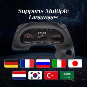 لوحة العدادات الرقمية لسيارة نيسان باترول Y62 — دعم متعدد اللغات