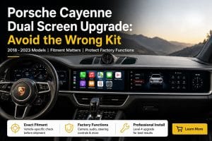 Porsche Cayenne 2018-2023 dual screen upgrade installed interior