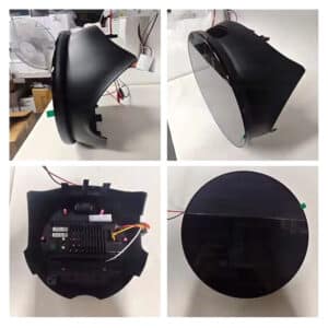 Rear housing and mounting bracket for MINI round Android screen