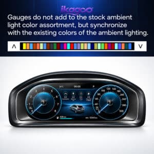 VW T5 digital cluster ambient light color sync