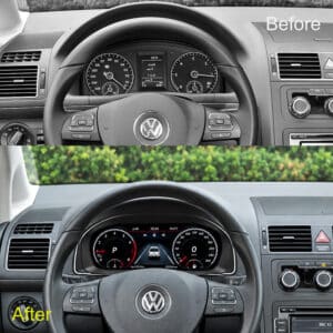 عنقود رقمي لـ vw touran قبل وبعد الترقية