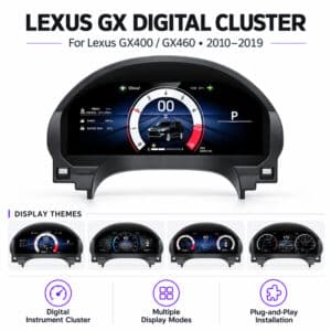 مجموعة العدادات الرقمية لكزس GX400 GX460 ذات الجسر المنحني مع سمات عرض توضيحية